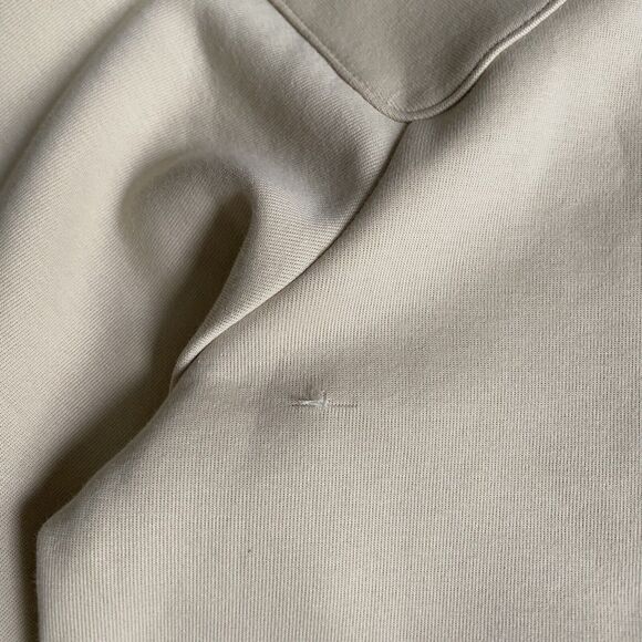 UNIQLO U Sweat Mock Neck Dress Long Sleeve Fits S Girls 13 Ivory Oversized NWT - Picture 8 of 8